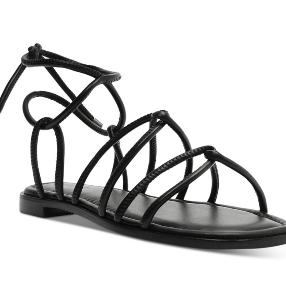 SCHUTZ Elegant Black Topper Strappy Sandals Women’s Size 9